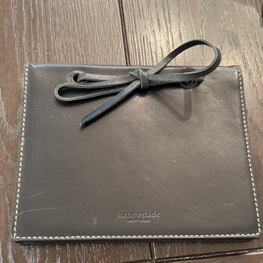 Kate Spade Black Leather photo album  with Bow Detai